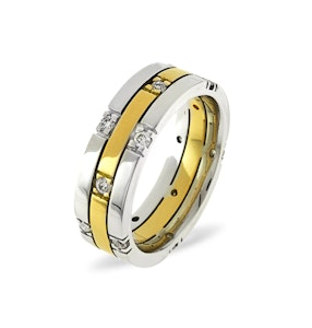 Amy 0.37CT H/SI Diamond and 18K Two Tone Wedding Ring