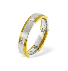 Lauren 0.28CT H/SI Diamond and 18K Two Tone Wedding Ring