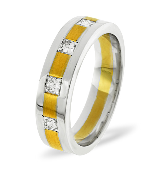Mens 0.35ct G/Vs Diamond 18K Gold Dress Ring