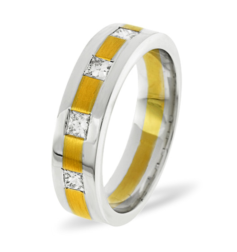 Mens 0.35ct G/Vs Diamond 18K Gold Dress Ring