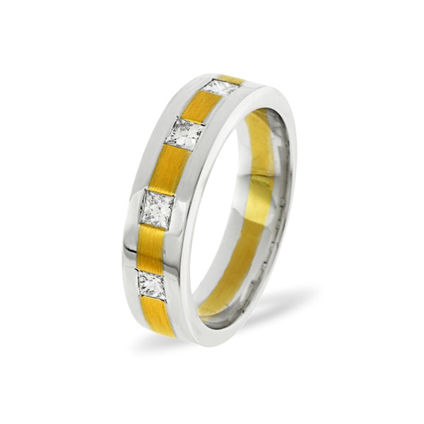 Lauren 0.35CT G/VS Diamond and 18K Two Tone Wedding Ring - Image 1