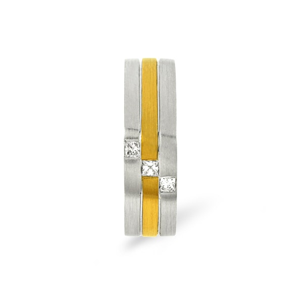 Mens 0.07ct H/Si Diamond 18K Gold Dress Ring - Image 3