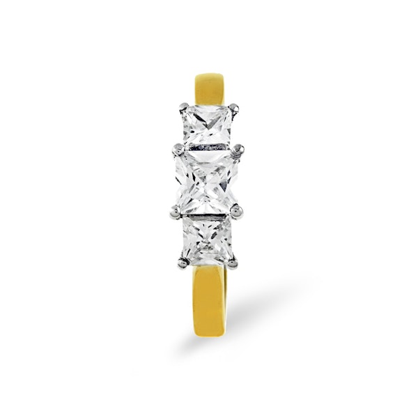 Lauren 18K Gold 3 Stone Lab Diamond Ring 0.50CT F/VS - Image 2