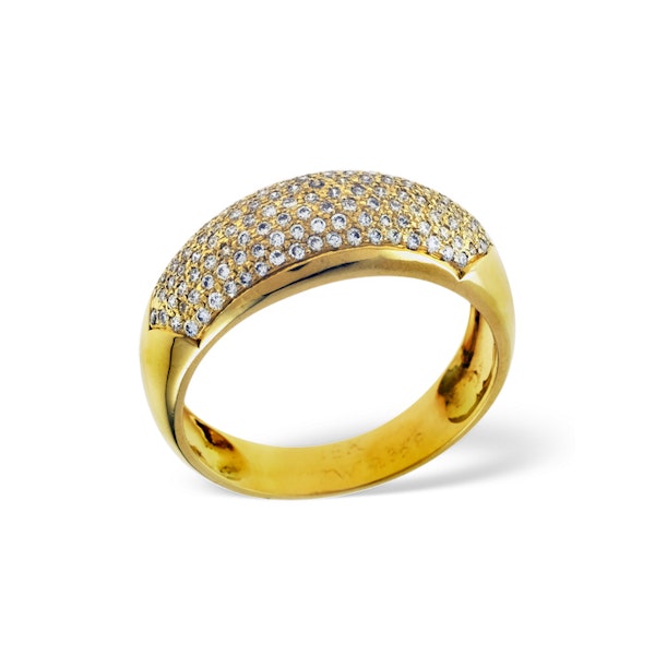 18K Gold Diamond Pave Ring 0.35ct H/si - Image 3