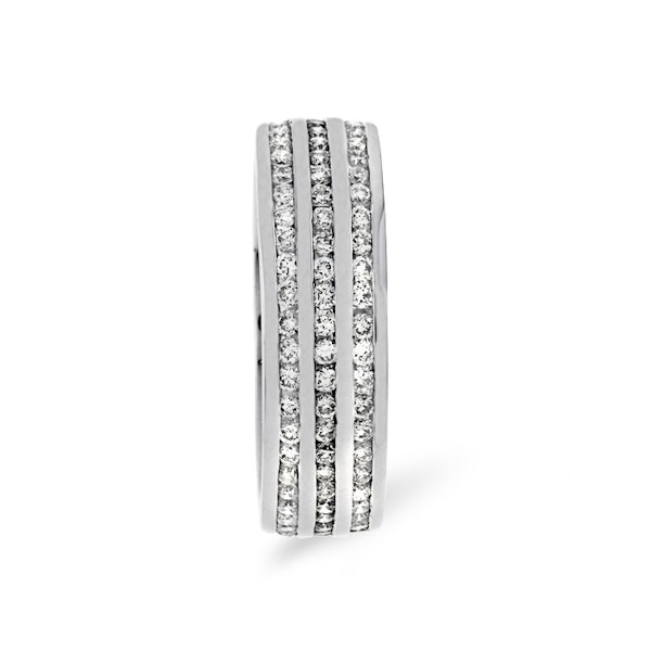 Mens 1.5ct H/Si Diamond Platinum Full Band Ring - Image 2