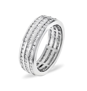 Mens 1.5ct H/Si Diamond 18K White Gold Full Band Ring
