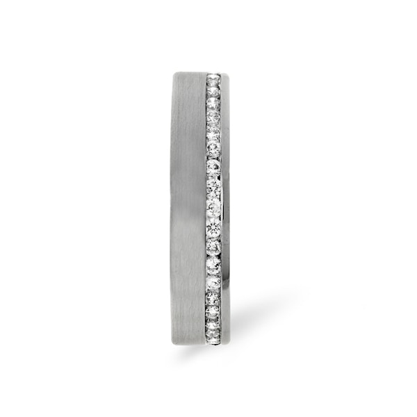 Mens 0.54ct H/Si Diamond 18K White Gold Dress Ring - Image 3