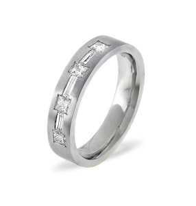 Mens 0.49ct G/Vs Diamond 18K White Gold Dress Ring