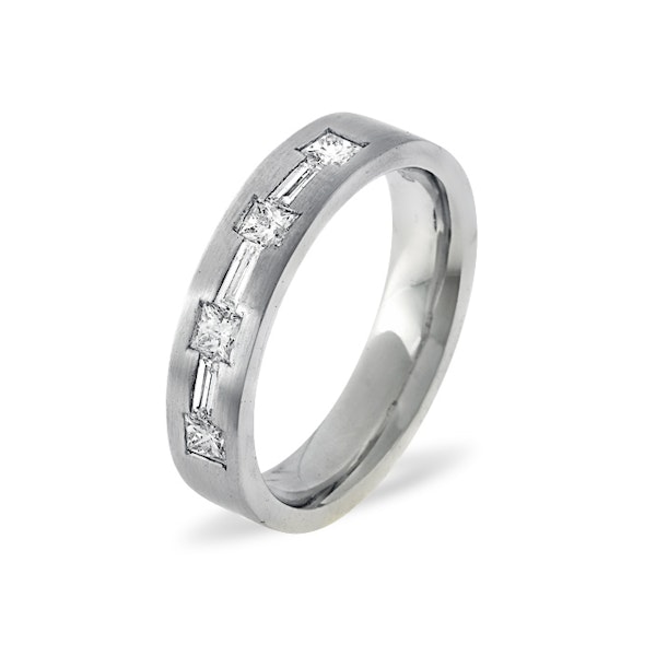 Mens 0.49ct H/Si Diamond 18K White Gold Dress Ring - Image 1