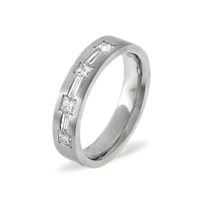 Mens 0.49ct G/Vs Diamond 18K White Gold Dress Ring