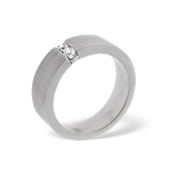 Mens 0.12ct G/Vs Diamond 18K White Gold Dress Ring - Image 3