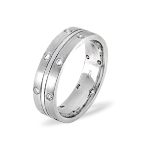 Mens 0.21ct G/Vs Diamond Platinum Dress Ring