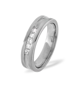 0.22ct H/si Diamond and Platinum Wedding Ring - YD29-44JUS
