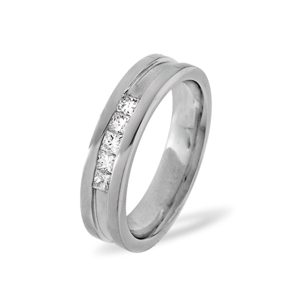 0.22ct G/vs Diamond and Platinum Wedding Ring - YD29-44XUS - Image 1