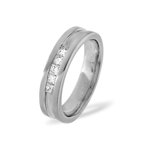 0.22ct G/vs Diamond and Platinum Wedding Ring - YD29-44XUS