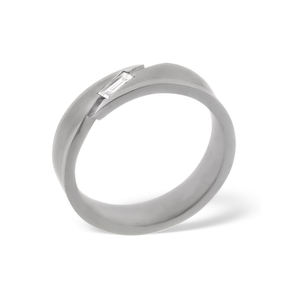 Mens 0.07ct G/Vs Diamond 18K White Gold Dress Ring - Image 2