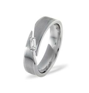 Jasmine 18K White Gold Diamond Wedding Ring 0.07CT G/VS - Size J