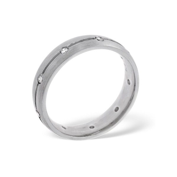 Mens 0.14ct G/Vs Diamond 18K White Gold Dress Ring - Image 3