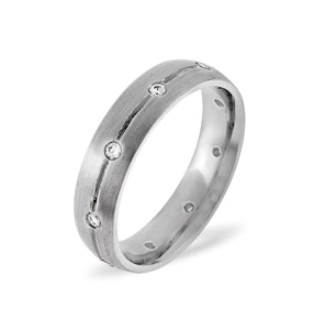 Grace 18K White Gold Diamond Wedding Ring 0.14CT H/SI
