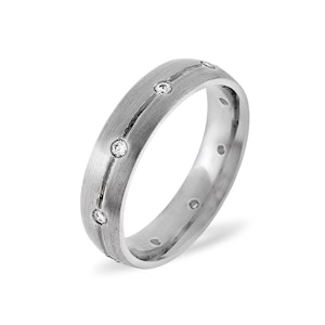 Mens 0.14ct H/Si Diamond Platinum Dress Ring