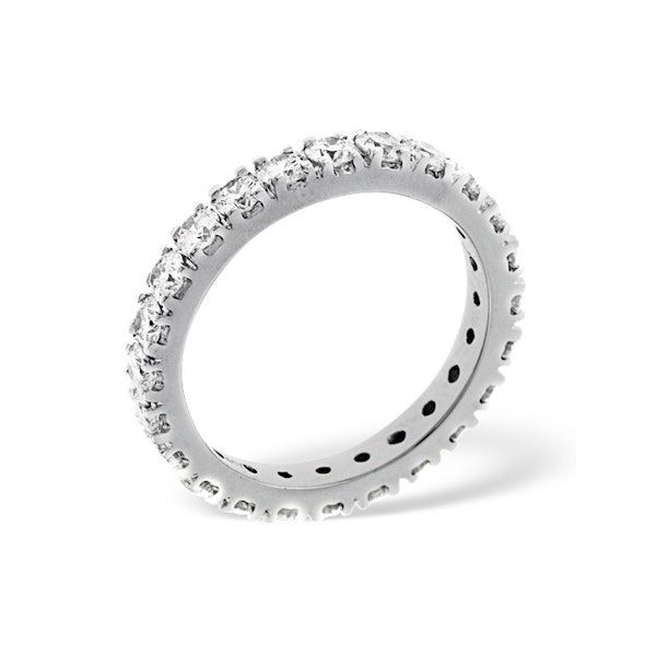 Mens 2ct G/Vs Diamond 18K White Gold Full Band Ring - Image 2