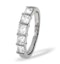 Lauren Platinum 5 Stone Diamond Eternity Ring 0.50CT H/SI - image 1