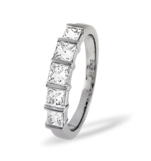 Lauren Platinum 5 Stone Diamond Eternity Ring 1.00CT G/VS - image 1