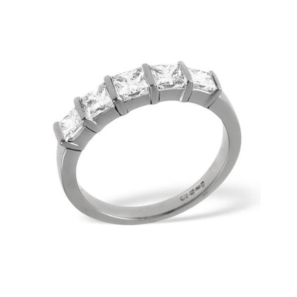 Lauren 18K White Gold 5 Stone Diamond Eternity Ring 0.50CT G/VS SIZE P - Image 3