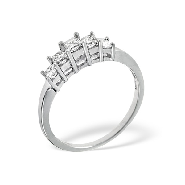 Lucy 18K White Gold 5 Stone Princess Diamond Eternity Ring 1.00CT H/SI - Image 2