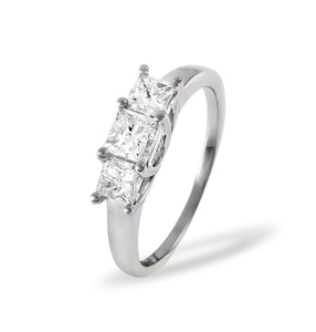 Lauren 18K White Gold 3 Stone Diamond Ring 1.50CT G/VS