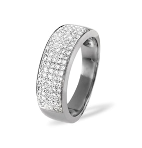 18K White Gold Diamond Pave Ring 0.45ct H/si