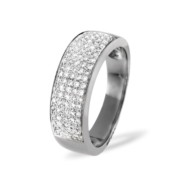 9K White Gold 0.45CT Diamond Ring - Size N - Image 1