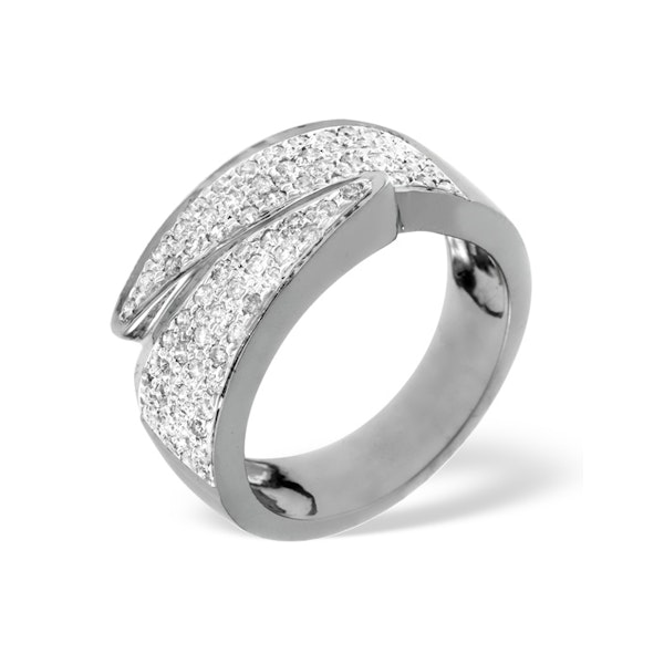 18K White Gold Diamond Pave Ring 0.62ct H/si - Image 2