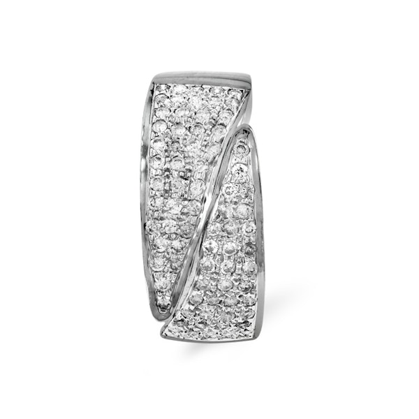 18K White Gold Diamond Pave Ring 0.62ct H/si - Image 3