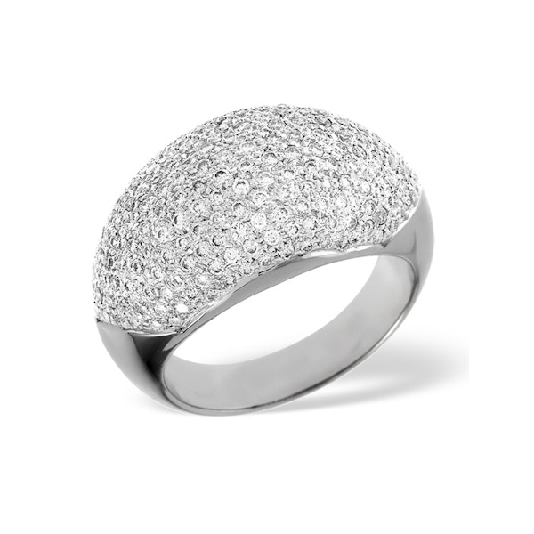 18K White Gold Diamond Pave Ring 1.29ct H/si - Image 2
