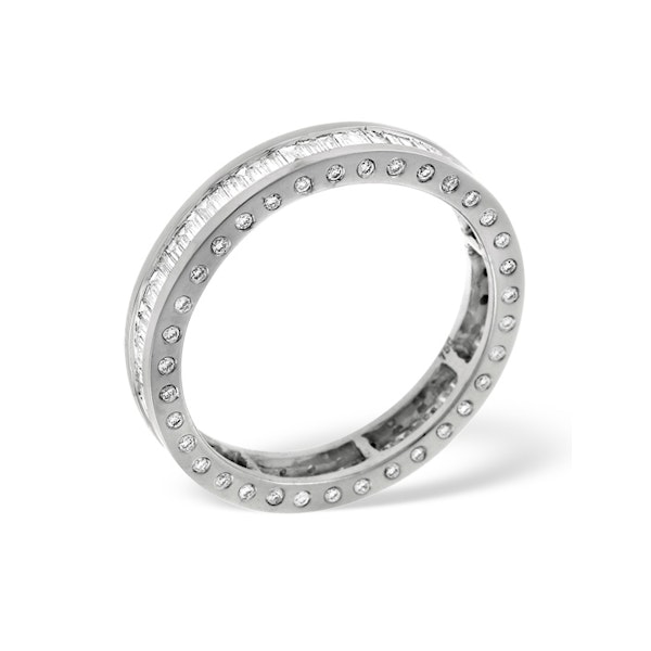 Mens 2ct G/Vs Diamond 18K White Gold Full Band Ring - Image 3