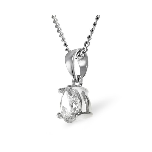 Kiera Platinum Pear Shape Diamond Pendant Necklace 0.33CT G/VS - Image 2