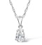 Keira 18K White Gold Pear Shape Diamond Pendant Necklace 0.33CT G/VS - image 1
