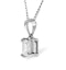 Alice Emerald Cut 18K White Gold Diamond Pendant Necklace 0.25CT H/SI - image 2