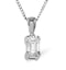 Alice Emerald Cut 18K White Gold Diamond Pendant Necklace 0.25CT H/SI - image 1