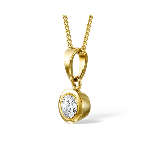 Certified Diamond 0.50CT Emily 18K Gold Pendant Necklace G/SI2 - Image 2