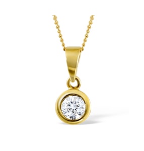 Certified Diamond 0.70CT Emily 18K Gold Pendant Necklace G/SI2