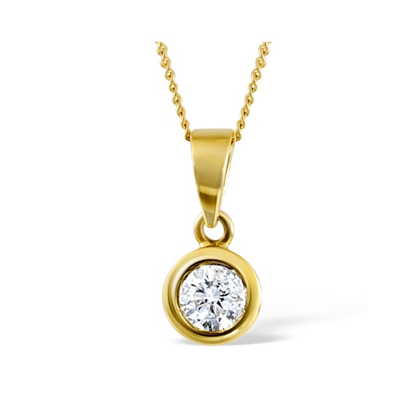 Emily 18K Gold Diamond Pendant Necklace 0.33CT G/VS - Image 1