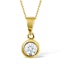 Certified Diamond 0.90CT Emily 18K Gold Pendant Necklace G/SI1 - image 1