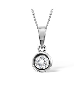 Emily 18K White Gold Diamond Pendant Necklace 0.25CT