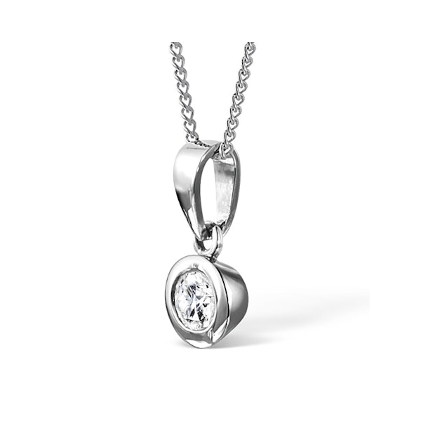 Emily Platinum Diamond Pendant Necklace 0.25CT H/SI - Image 2