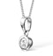 Certified Diamond 0.90CT Emily 18K White Gold Pendant Necklace G/SI1 - image 2