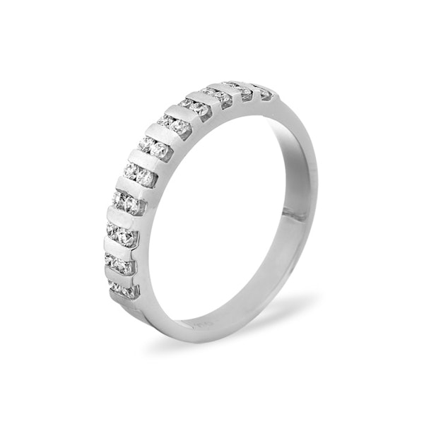 ELLIE 18KW DIAMOND HALF ETERNITY RING 0.50CT H/SI - Image 1