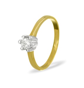Diamond 0.25CT 9K Gold Engagement Ring - SIZE P