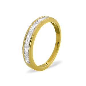 Grace Half Eternity Ring 0.33CT Diamond 9K Yellow Gold SIZE P